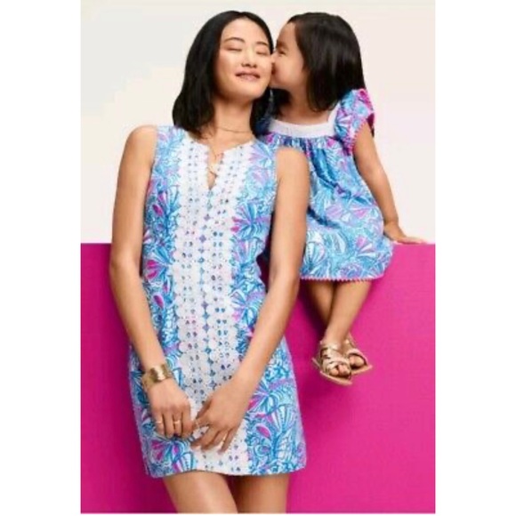 Lilly Pulitzer for Target 20th Anniversary My Fans Shift Dress Mini Pink Size 6 - Picture 1 of 5